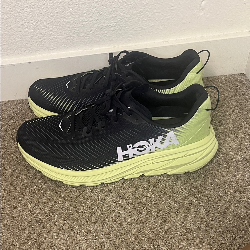 Hoka One One Rincon 3 Men’s Navy and Neon Yellow Running Shoes